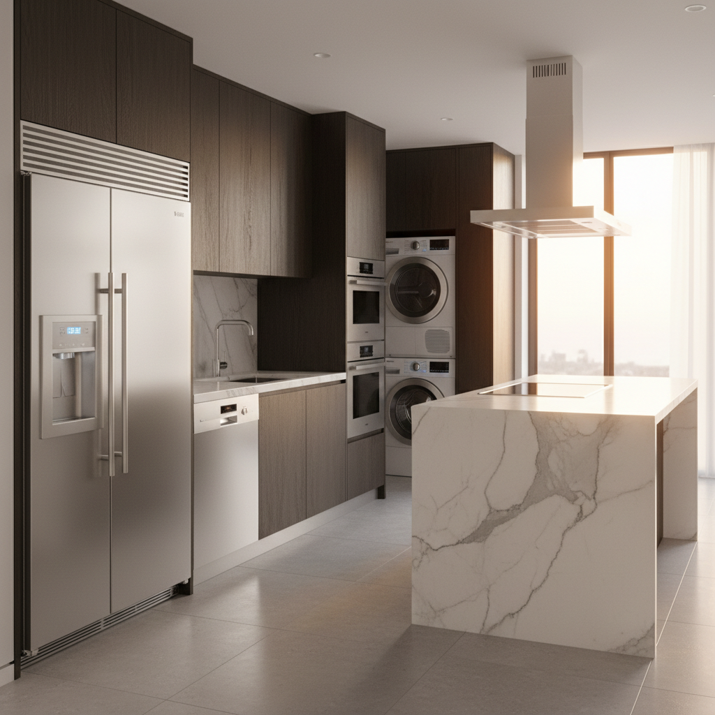 Premium appliance suite in a luxury home